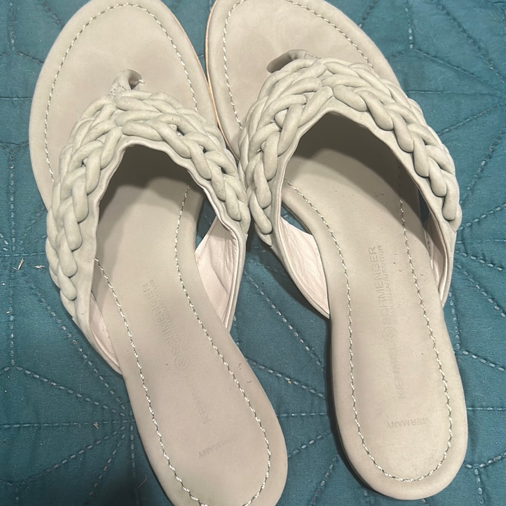 Super comfortable. ALL real leather top and bottom
